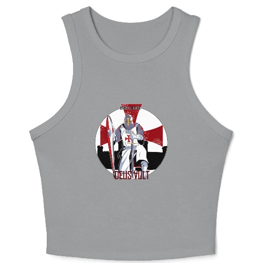Stand strong and Deus vult Crop Tank Top