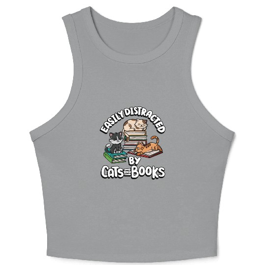 Book Is Good Cat Makes It Better | Anime Lover | Crop Tank Top