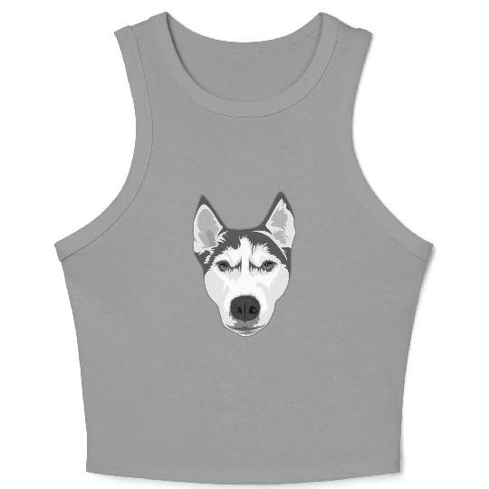 Husky Dog Owners Pet Lover Gift Ideas Crop Tank Top