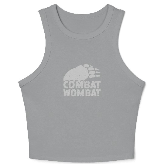 Combat Wombat For A Wombats Lover Crop Tank Top