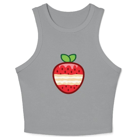 strawberry shortcake funny Crop Tank Top
