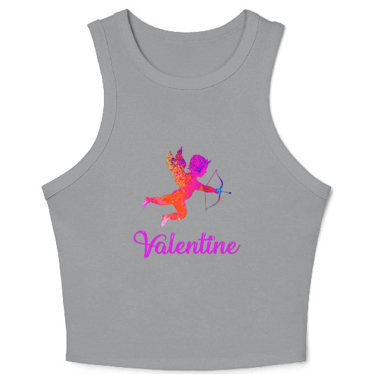 cupid valentines day hearts Crop Tank Top