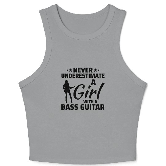 Bass Guitar Player Music Musician Bassist Funny Crop Tank Top