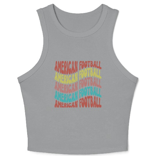american Football Fan Crop Tank Top, Cute Game Day Crop Tank Top