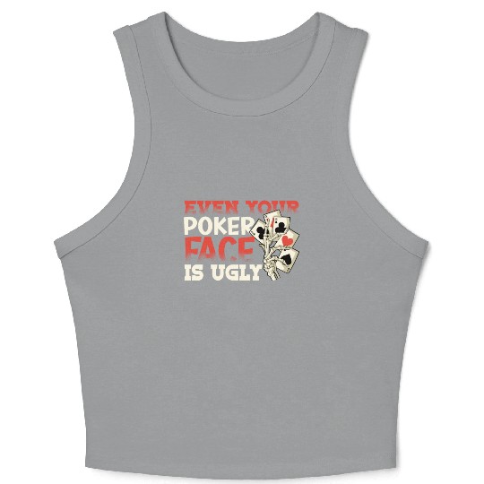 Poker Casino Poker Player Gambling Roulette Gift Crop Tank Top