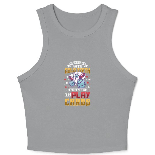 Poker Casino Poker Player Gambling Roulette Gift Crop Tank Top