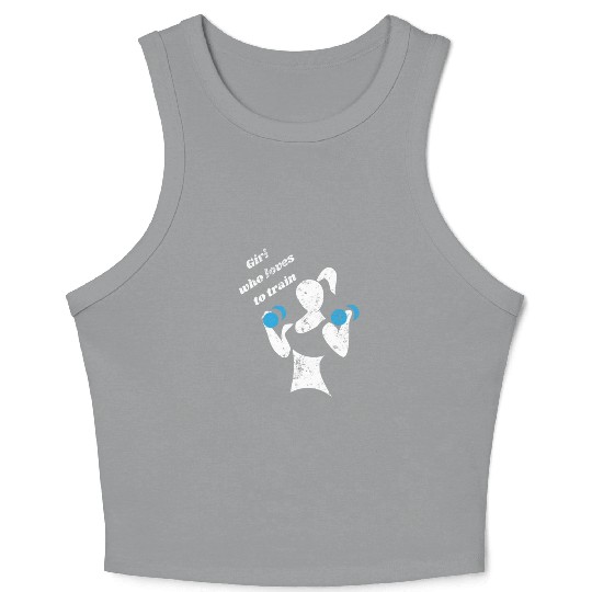 GYM Girl who loves to train Crop Tank Top