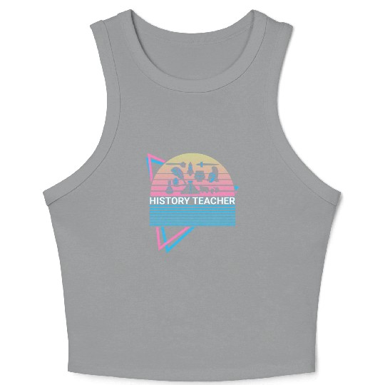 History Teacher Retro Crop Tank Top