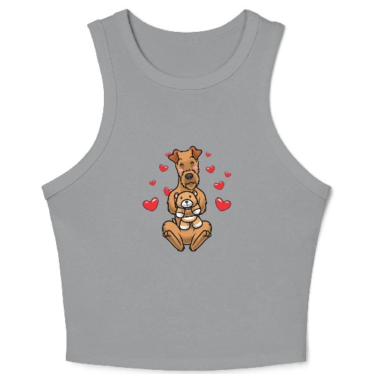 Kawaii Irish Terrier Stuffed Animal Dog Irish Red Crop Tank Top