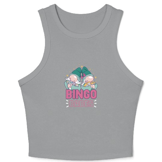 Bingo Card Game Grandma Bingo Player Bingo Cards Crop Tank Top