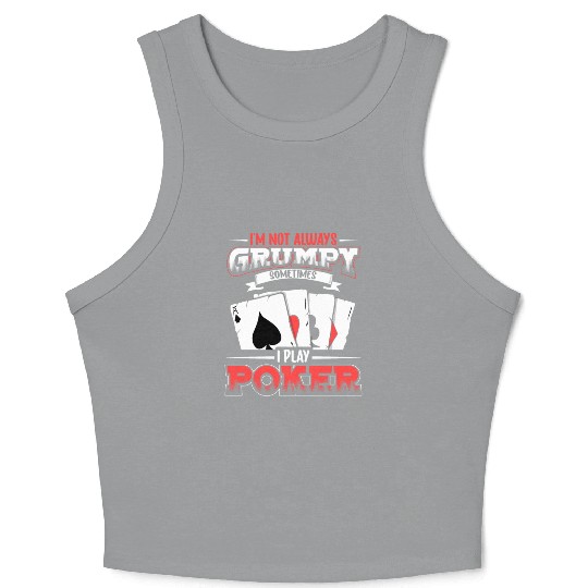 Poker Casino Poker Player Gambling Roulette Crop Tank Top