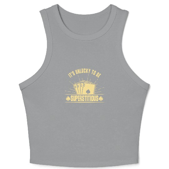 Poker Casino Poker Player Gambling Roulette Crop Tank Top