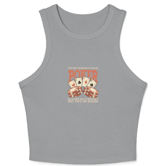 Poker Casino Poker Player Gambling Roulette Crop Tank Top