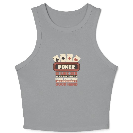 Poker Casino Poker Player Gambling Roulette Crop Tank Top