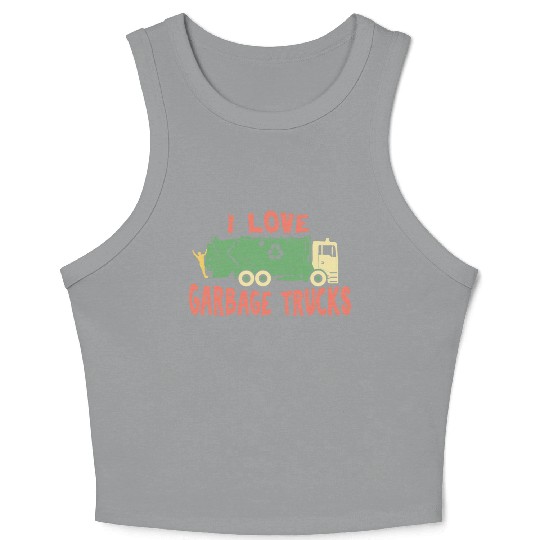 I love garbage trucks Crop Tank Top