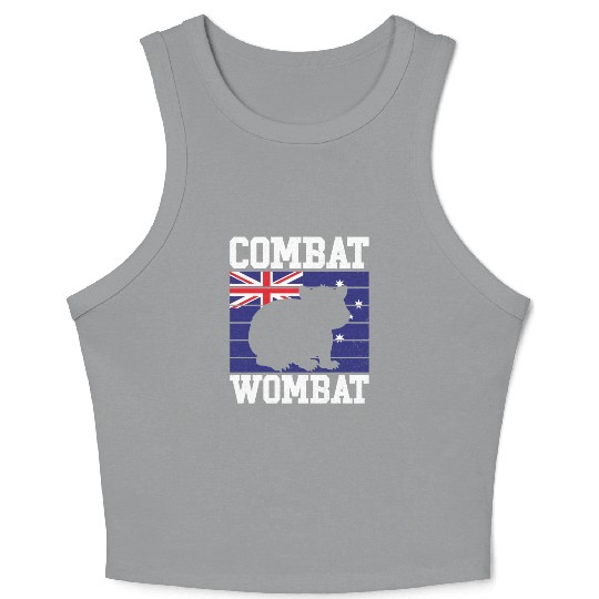 Combat Wombat For A Wombats Lover Crop Tank Top