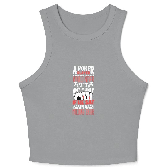 Poker Casino Poker Player Gambling Roulette Gift Crop Tank Top