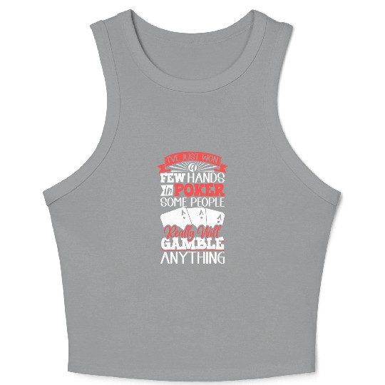Poker Casino Poker Player Gambling Roulette Gift Crop Tank Top