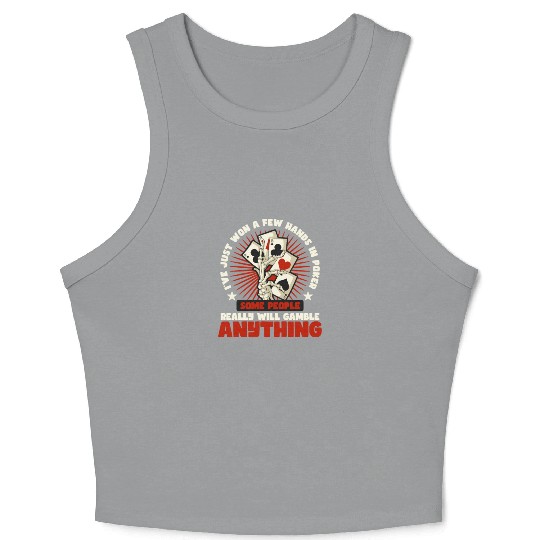 Poker Casino Poker Player Gambling Roulette Gift Crop Tank Top