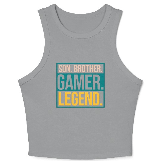 son brother gamer legend Crop Tank Top
