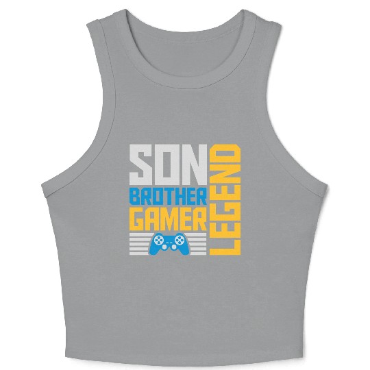 son brother gamer legend Crop Tank Top