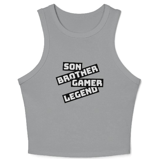 son brother gamer legend Crop Tank Top