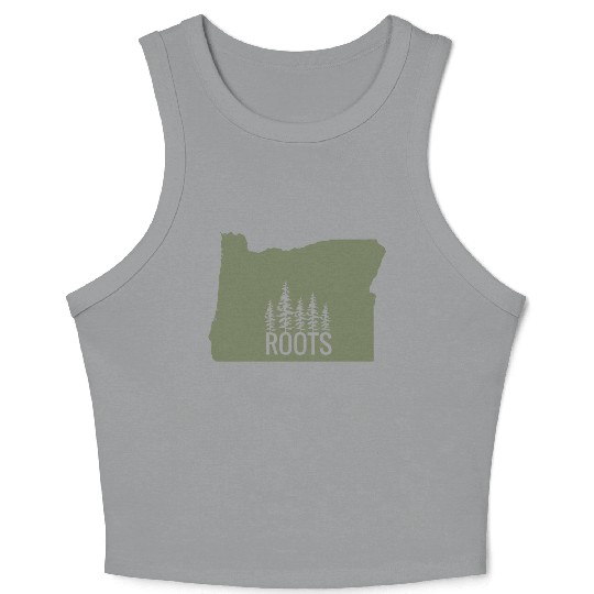 Oregon State Roots Green Crop Tank Top