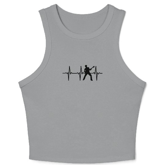 Guitar Musician Guitar Player Guitarist Guitar Hea Crop Tank Top