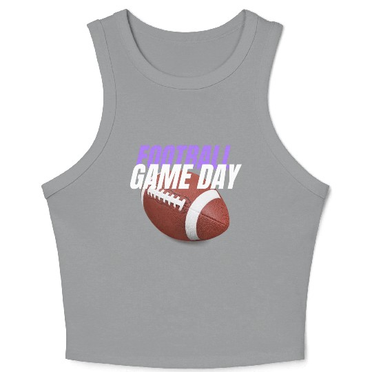 Football Game Day , Sunday Funday Football Season Crop Tank Top