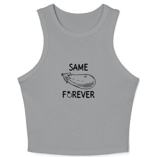 Same Eggplant Forever - Bride Bachelorette Party Crop Tank Top