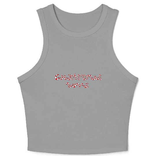 Christmas Love candy canes Crop Tank Top