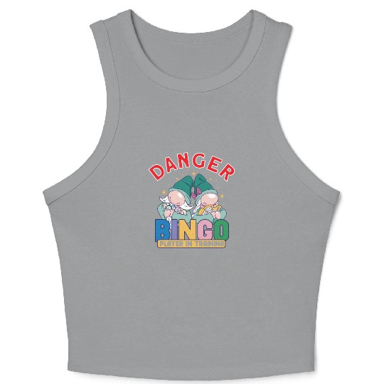 Bingo Card Game Grandma Bingo Player Bingo Cards Crop Tank Top