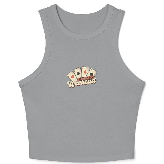 Poker Casino Poker Player Gambling Roulette Crop Tank Top