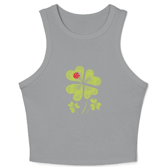 Ladybug St. Patricks Day Bug Catcher Entomologist Crop Tank Top