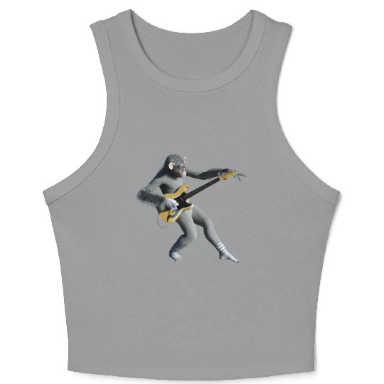 Futuristic space monkey Crop Tank Top