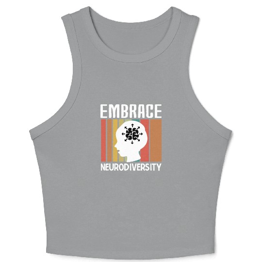 Neurodiversity Crop Tank Top Embrace ADHD Autism ASD