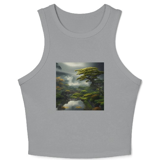 Wild Japanese nature Crop Tank Top
