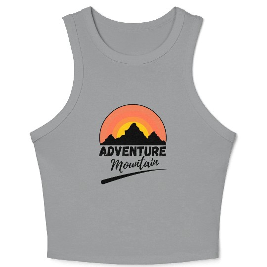 Adventure Has No Limit Hiking Mountains Crop Tank Top
