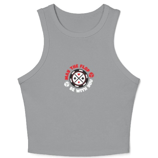 Poker Casino Poker Player Gambling Roulette Crop Tank Top