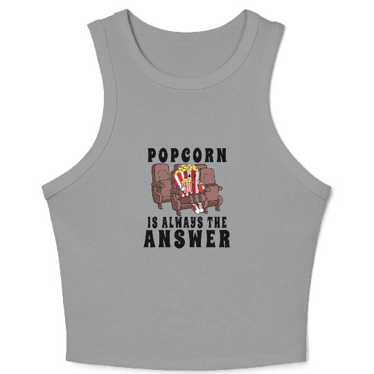 Movie Watching Cinema Popcorn Binge Watching Crop Tank Top
