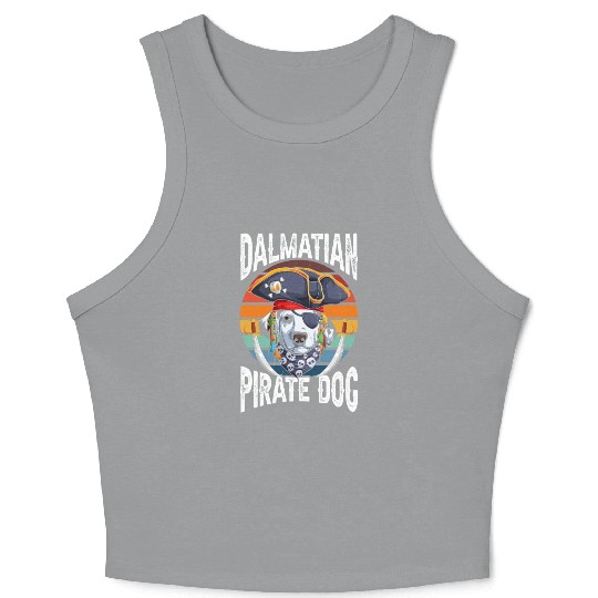 Dalmatian Pirate Dog Crop Tank Top