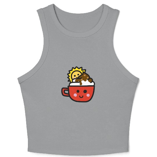 coffee coffee, corgi drawing, buy corgi drawing, p Crop Tank Top