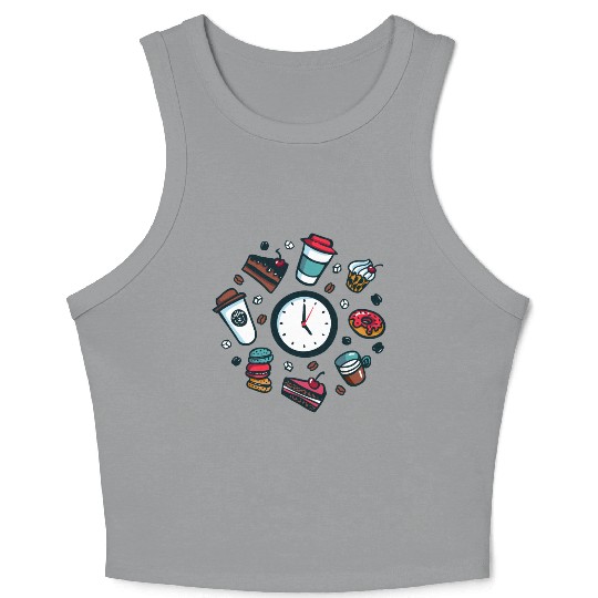 coffee, corgi drawing, buy corgi drawing, purchase Crop Tank Top