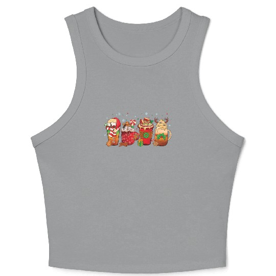 Hot Chocolate Cup Peppermint Mocha Crop Tank Top