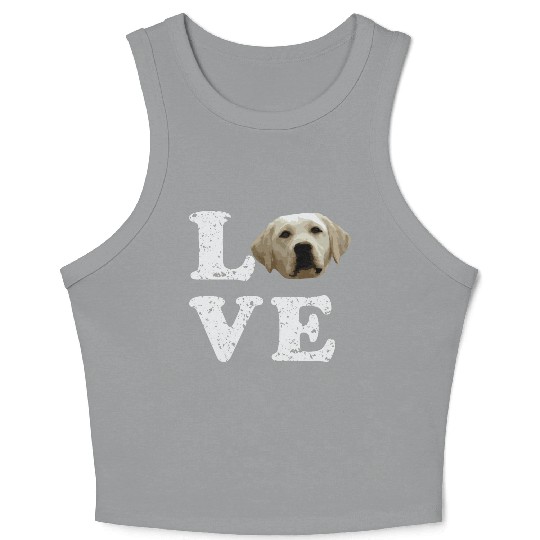 I Love My Yellow Lab Labrador Retriever Dog Crop Tank Top