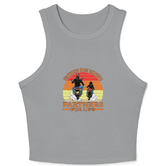 Father Son, Riding Partners For Life 4 Crop Tank Top