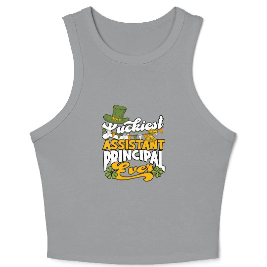 Assistant Principal Back School Teacher Principal Crop Tank Top