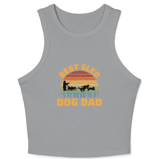 Husky Sledding Sled Dog Racing Alaskan Racers Crop Tank Top
