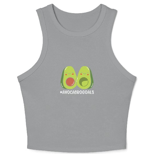 Sibling Big Brother Avocado Goals Hilarious Puns Crop Tank Top
