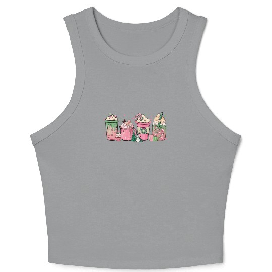 Hot Chocolate Cup Peppermint Mocha Crop Tank Top